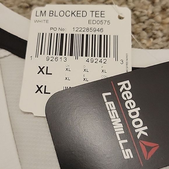 REEBOK LES MILLS Blocked Tee Size XL - Picture 4 of 4